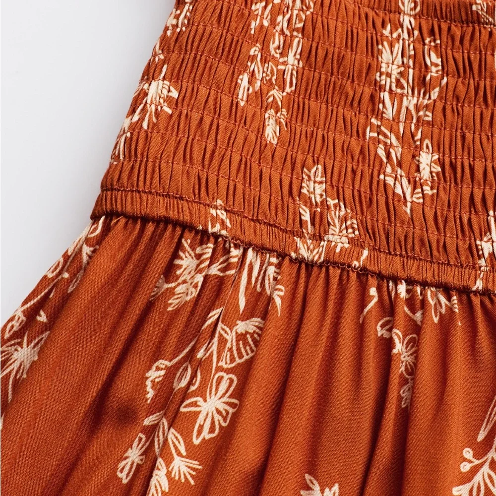 Floral One-Shoulder Dress in Orange - Picture 7 of 11
